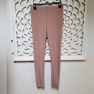 Dance Leggings Tights Peach Sparkle Medium Large